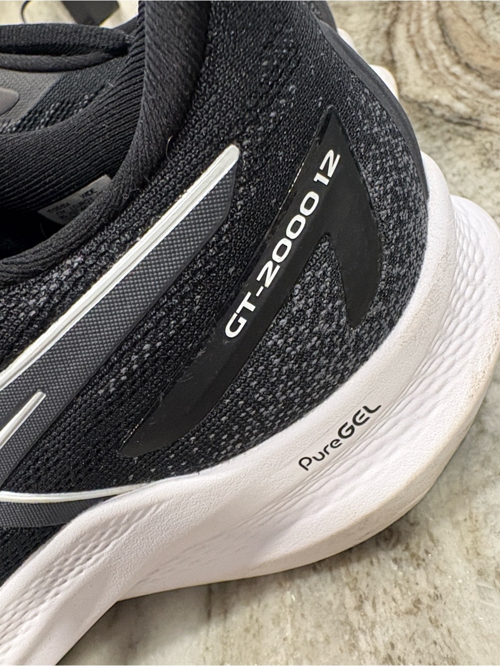 Asics Black and White Women's Running Shoes - Picture 10 of 14